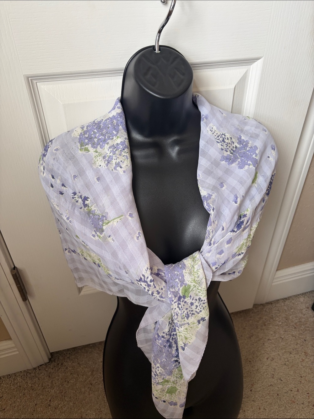 Lavender Floral Scarf Wrap - Women